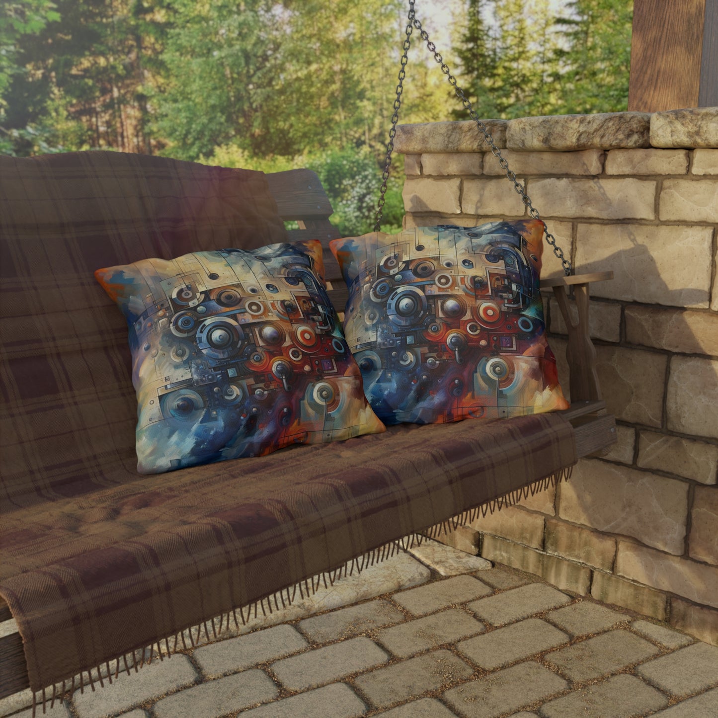 Tech Gratitude Fusion Outdoor Pillows