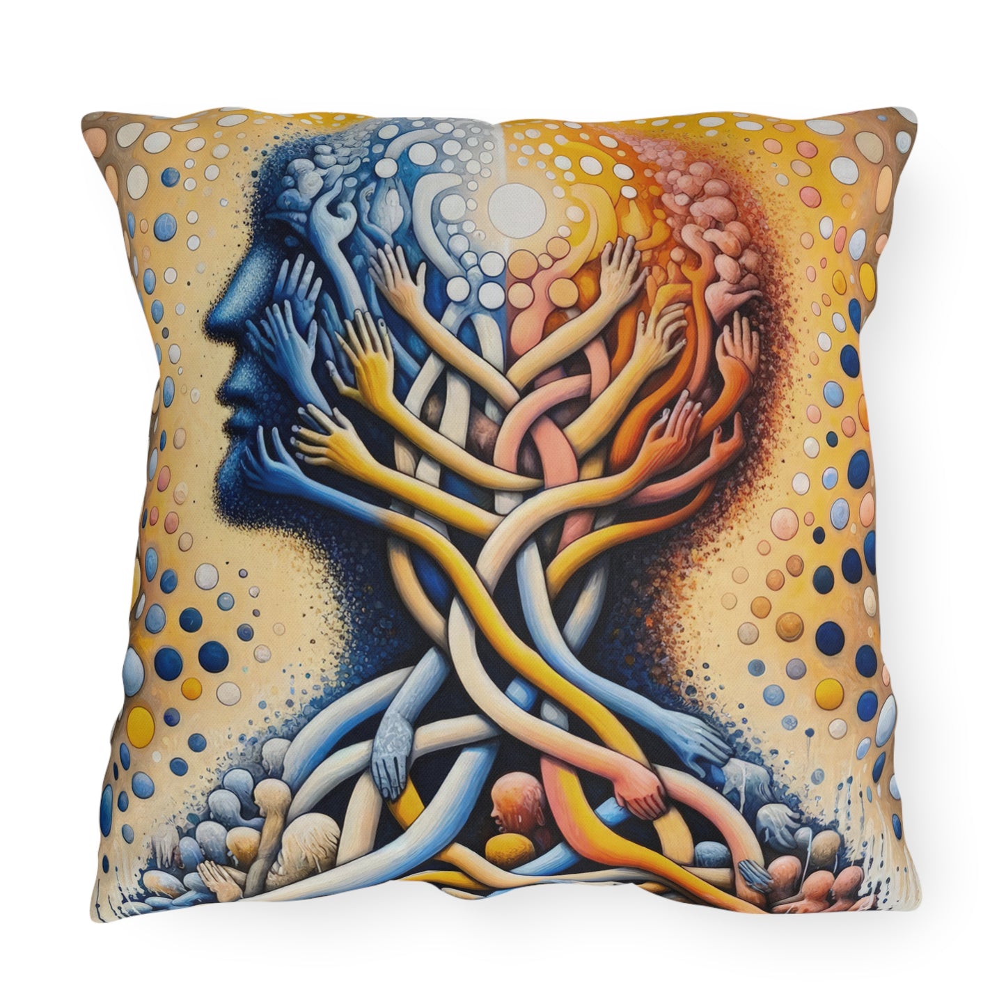 Unveiling Inner Essence Outdoor Pillows