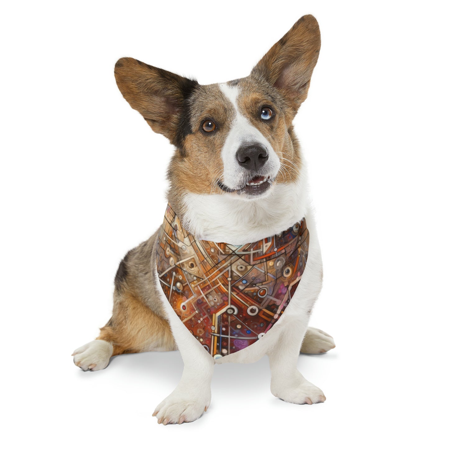Abstract Structural Complexity Pet Bandana Collar