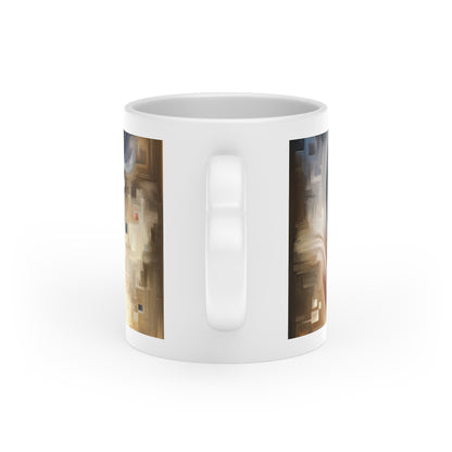 Wisdom Confluence Tachism Heart-Shaped Mug