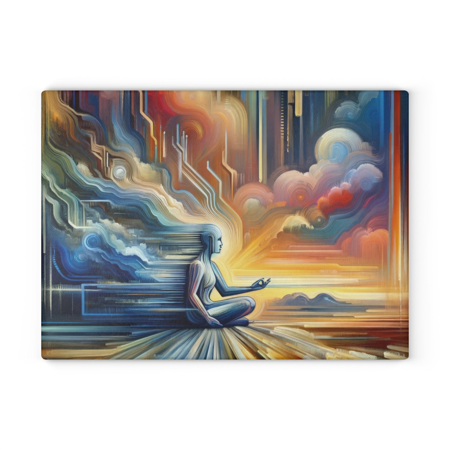 Eternal Digital Meditation Glass Cutting Board