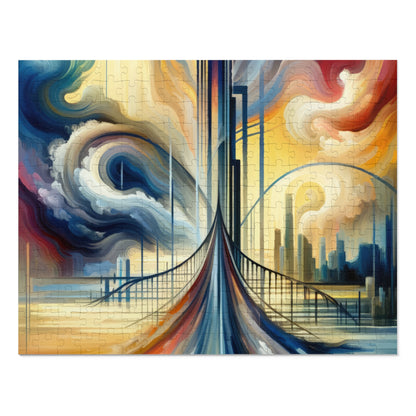 Conscious Bridge Tachism Jigsaw Puzzle (30, 110, 252, 500,1000-Piece)