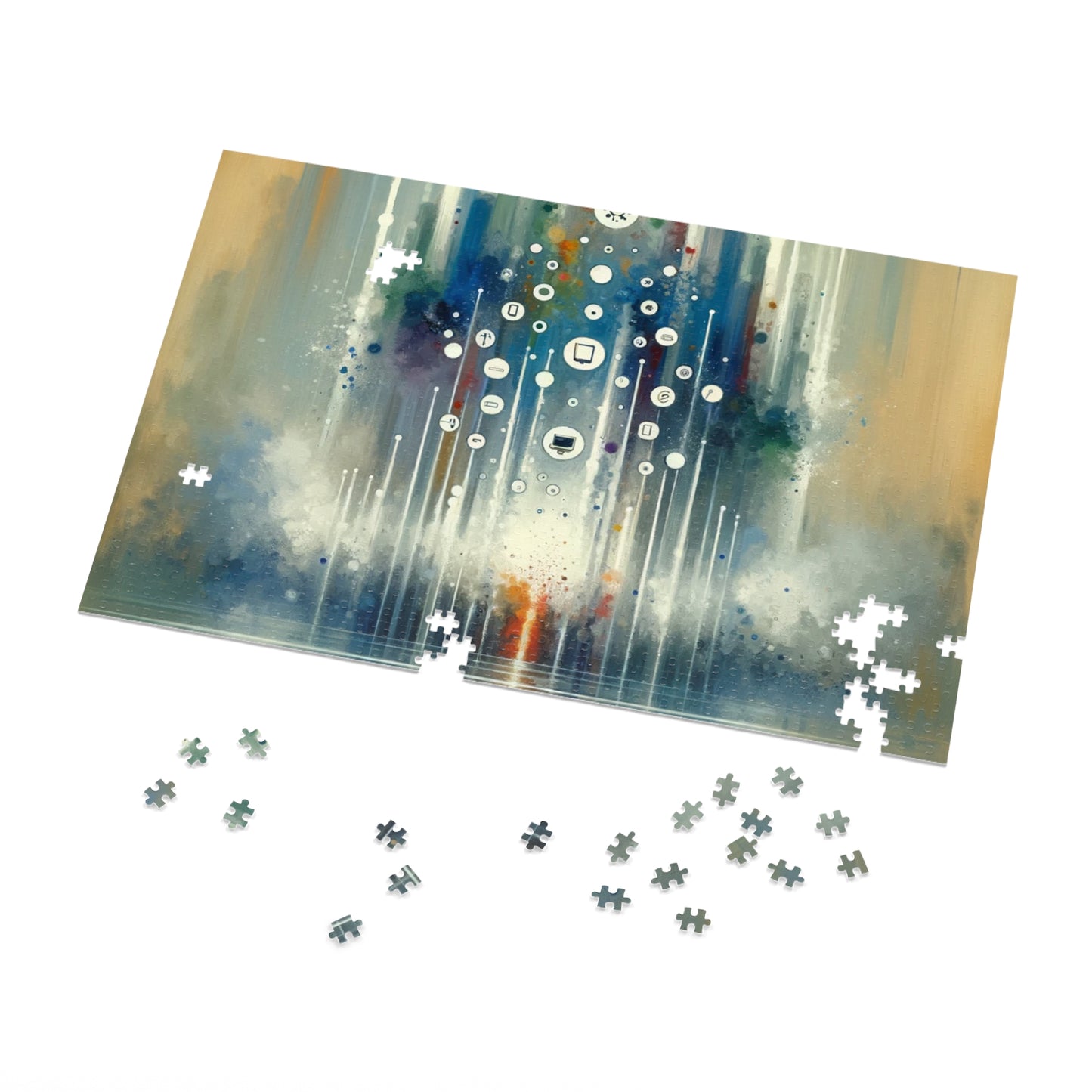 Tachism Digital Escape Jigsaw Puzzle (30, 110, 252, 500,1000-Piece)