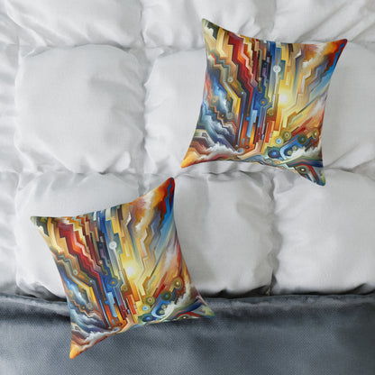 Unity Abstract Vibrancy Spun Polyester Pillow