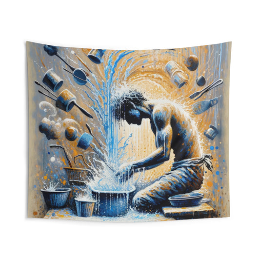 Meditative Kinetic Tachism Indoor Wall Tapestries