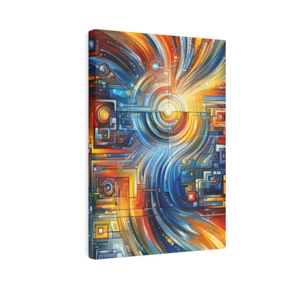 Digital Tachism Connectivity Canvas Photo Tile