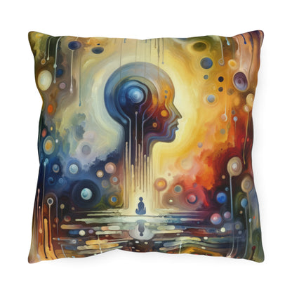 Reflective Oneness Healing Outdoor Pillows