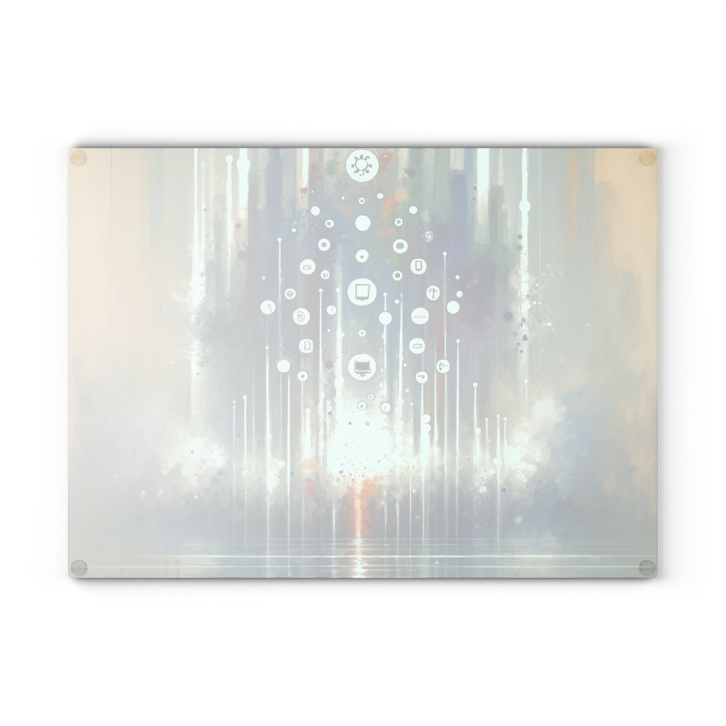 Tachism Digital Escape Glass Cutting Board
