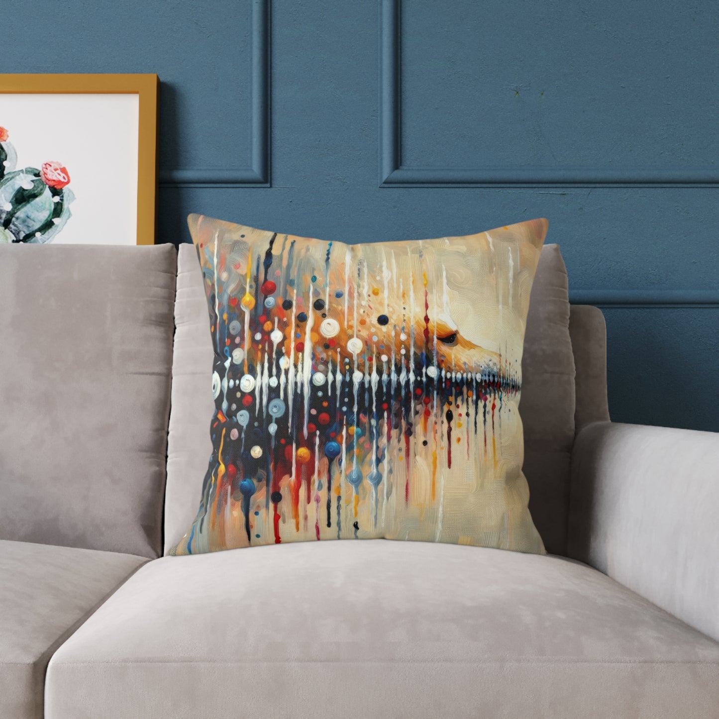Distant Barking Echoes Spun Polyester Pillow