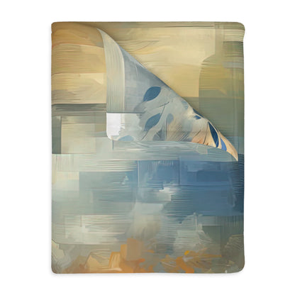 Contemplative Leaves Whispers Velveteen Microfiber Blanket (Two-sided print)