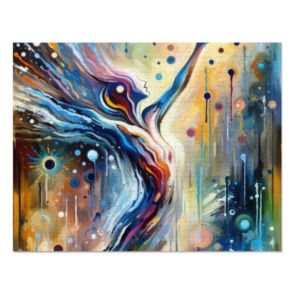 Journey Embrace Tachism Jigsaw Puzzle (30, 110, 252, 500,1000-Piece)