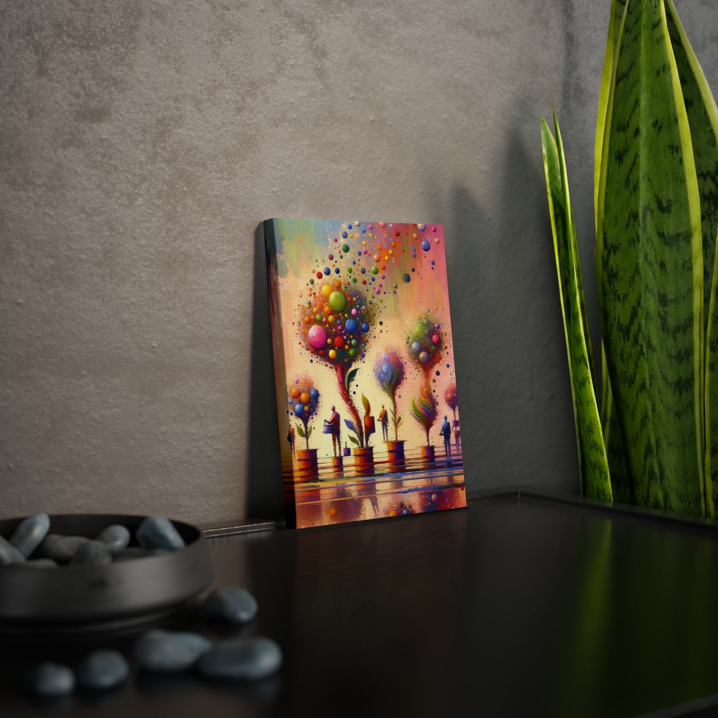 Vibrant Digital Arboriculture Canvas Photo Tile