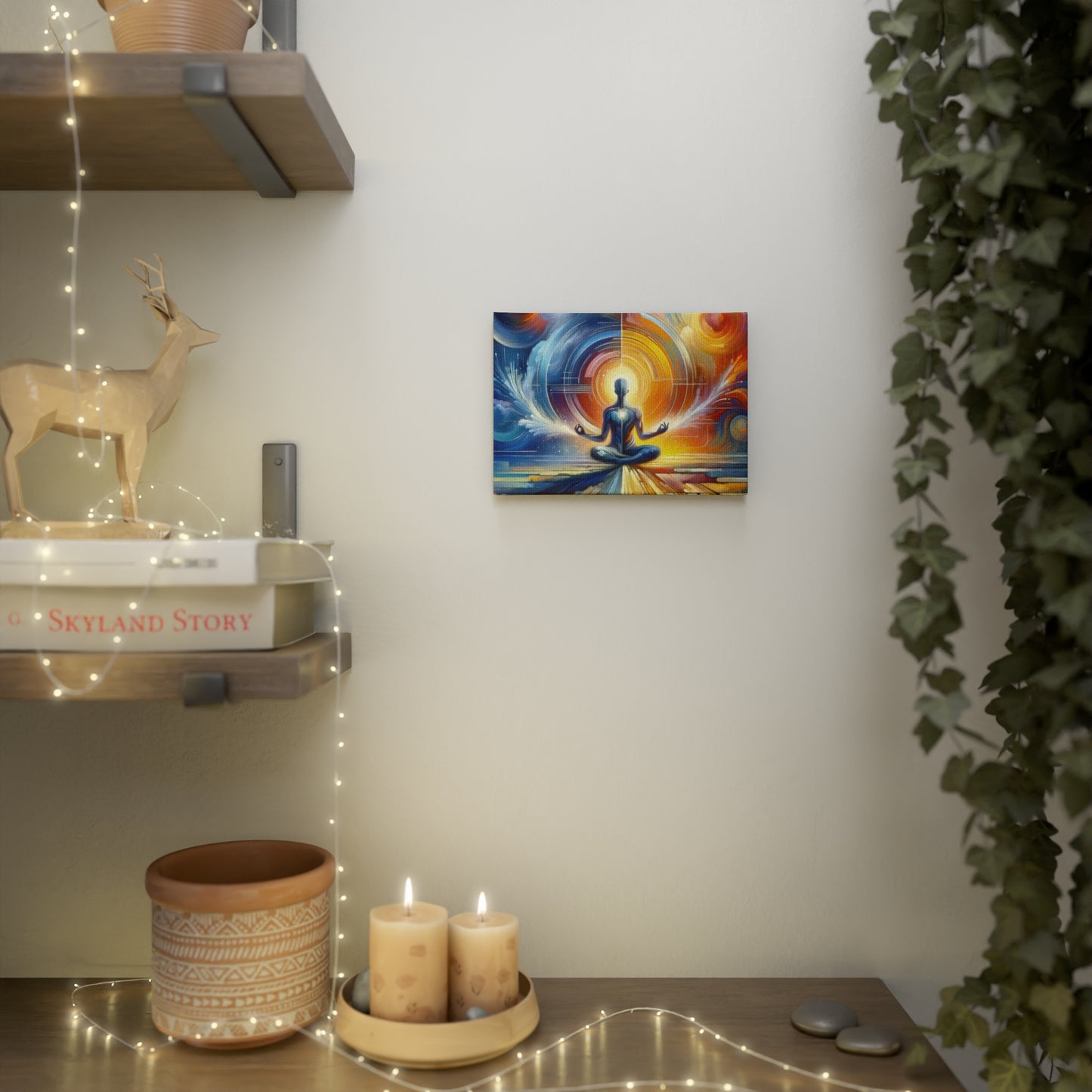 Techno Spiritual Synthesis Canvas Photo Tile