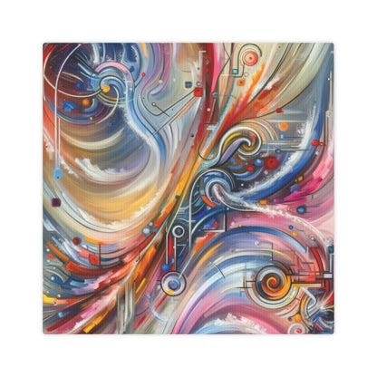 Interconnectivity Tachism Dynamics Canvas Photo Tile