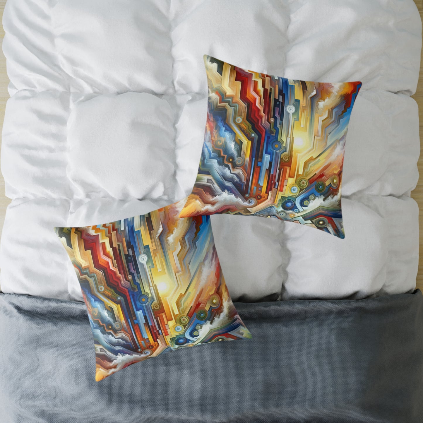 Unity Abstract Vibrancy Spun Polyester Pillow