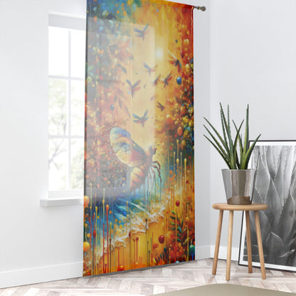 Seasonal Cicada Vibrance Window Curtain