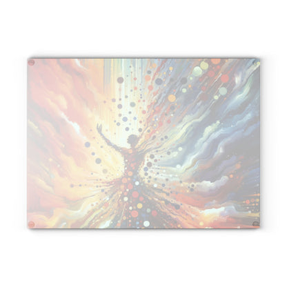 Vibrant Growth Symphony Glass Cutting Board