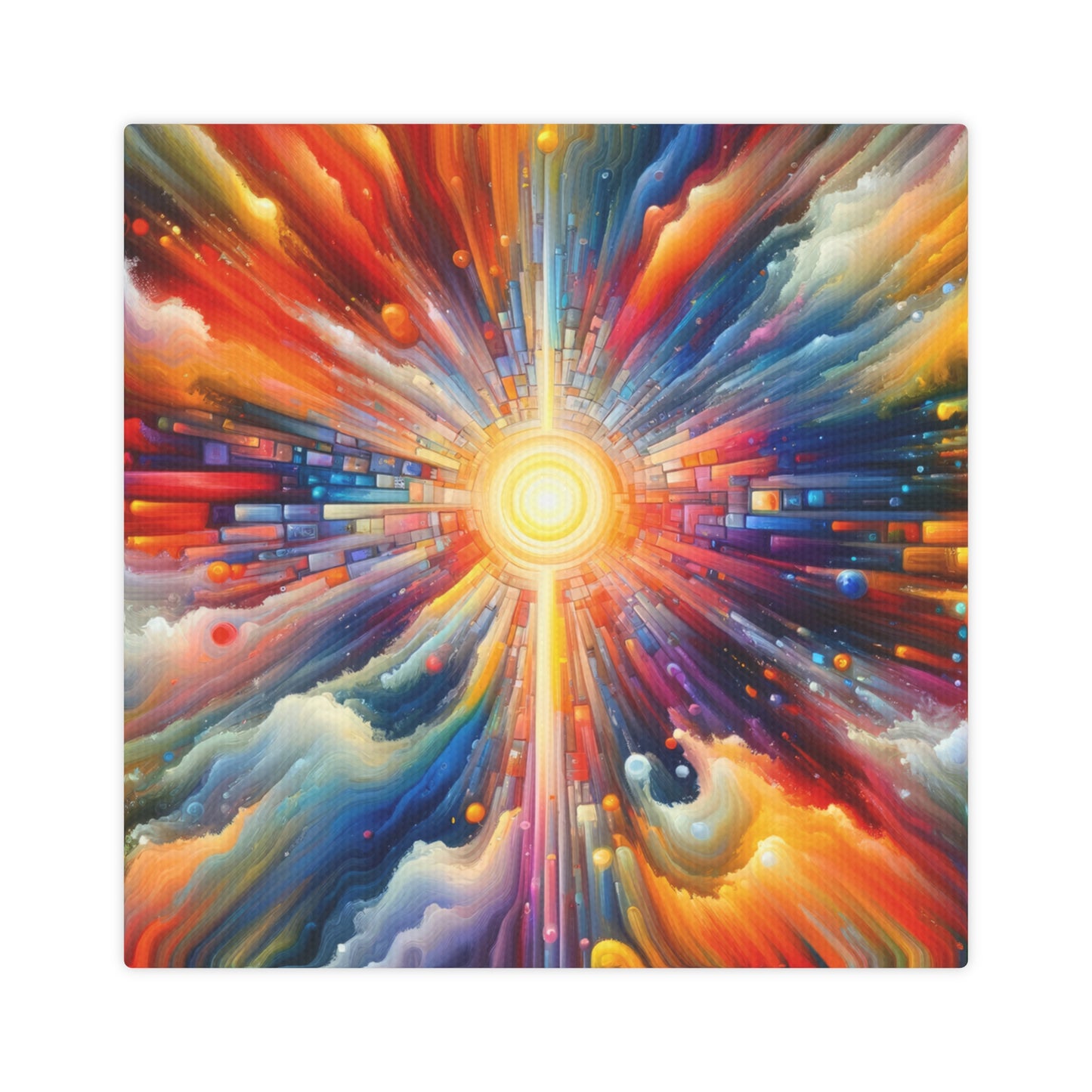 Kaleidoscopic Tachism Breath Canvas Photo Tile