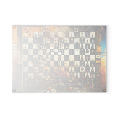 Cosmic Chess Integration Glass Cutting Board