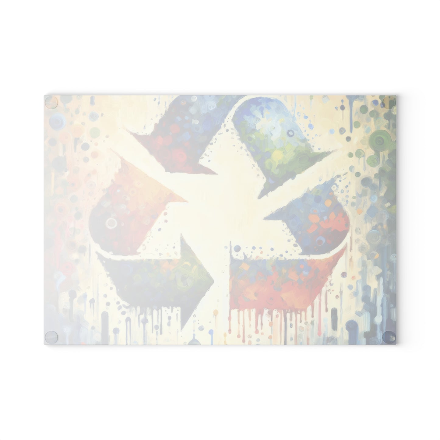 Sustainable Transformation Tachism Glass Cutting Board