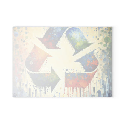 Sustainable Transformation Tachism Glass Cutting Board