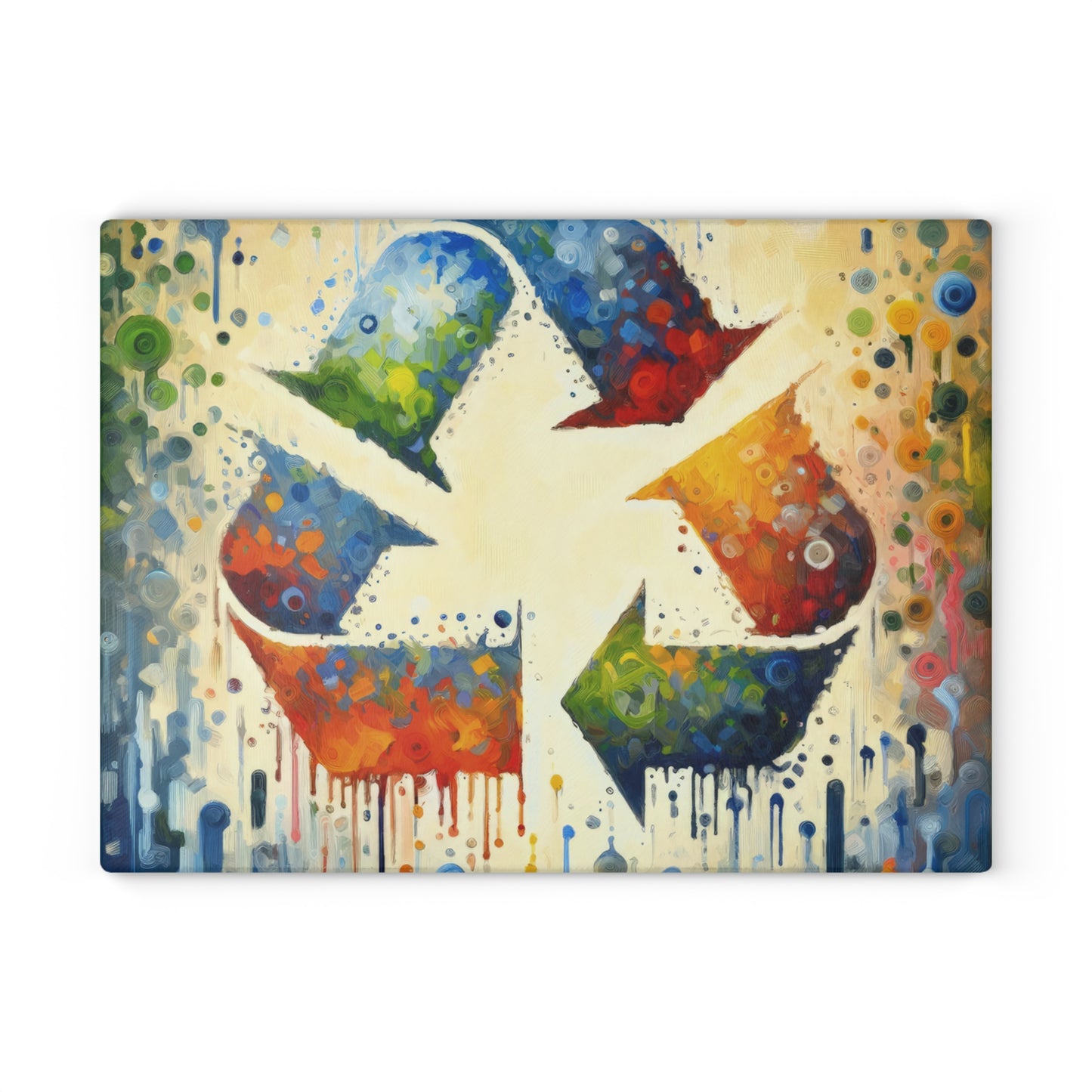 Sustainable Transformation Tachism Glass Cutting Board