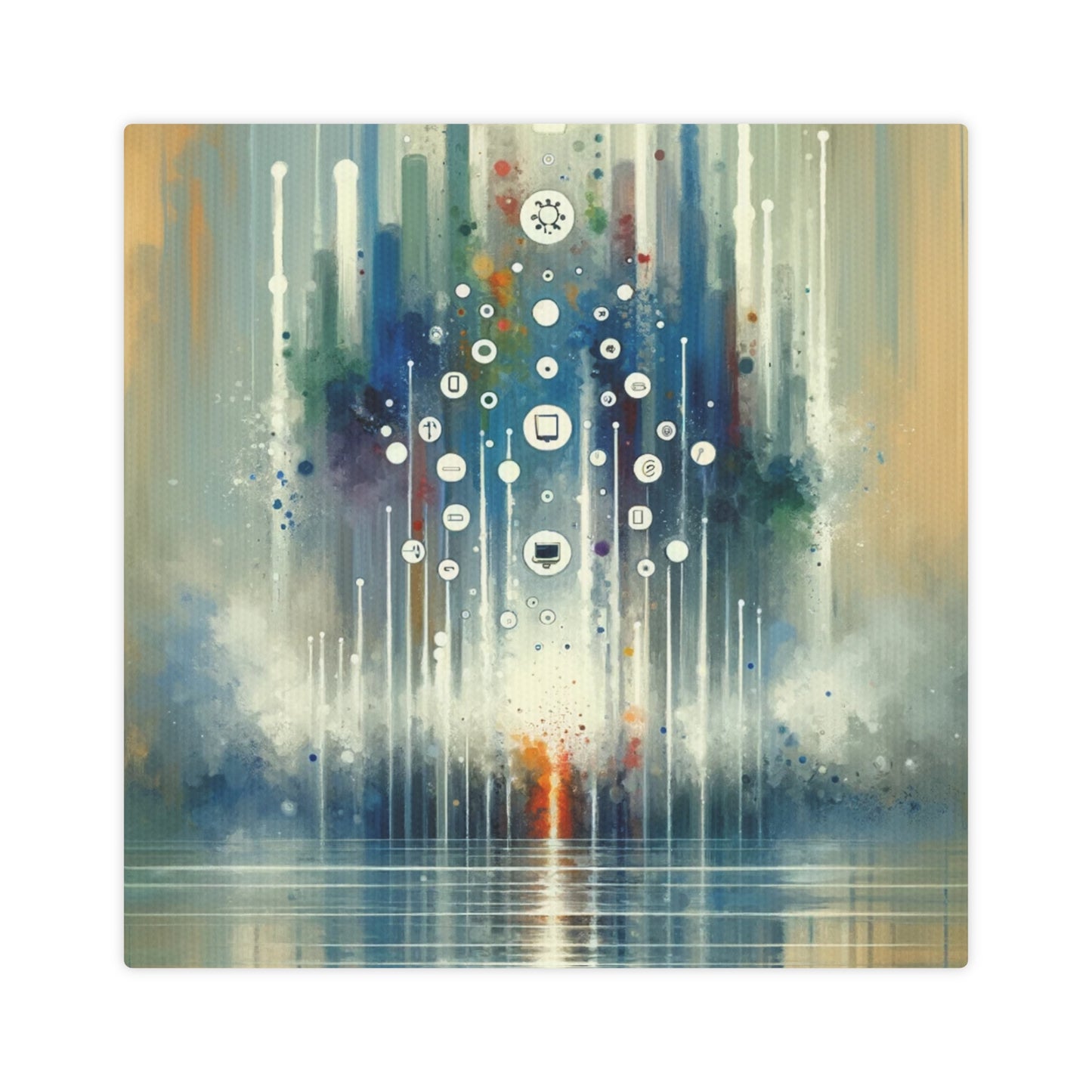 Tachism Digital Escape Canvas Photo Tile