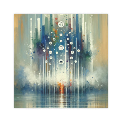 Tachism Digital Escape Canvas Photo Tile