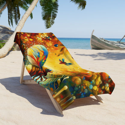 Seasonal Cicada Vibrance Beach Towel