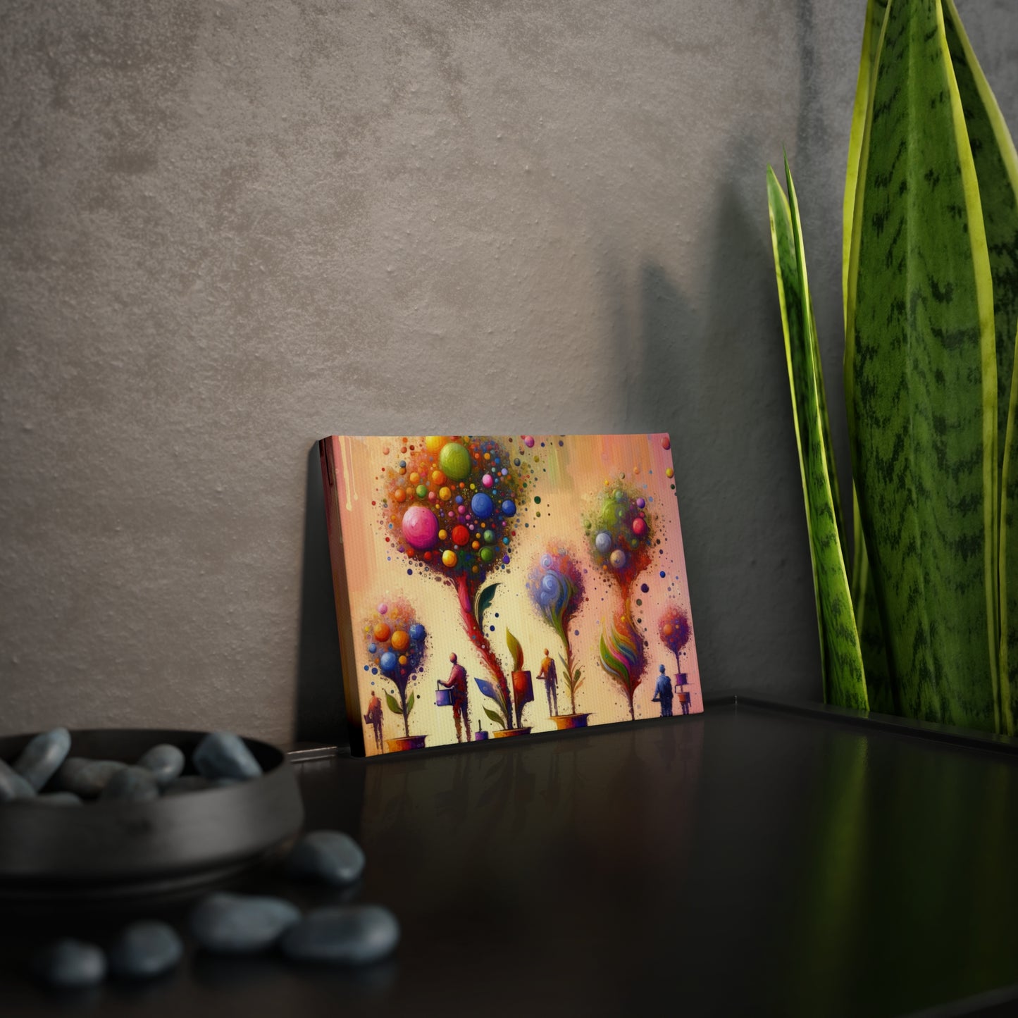 Vibrant Digital Arboriculture Canvas Photo Tile
