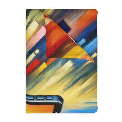 Connectivity Beacon Dichotomy Velveteen Microfiber Blanket (Two-sided print)