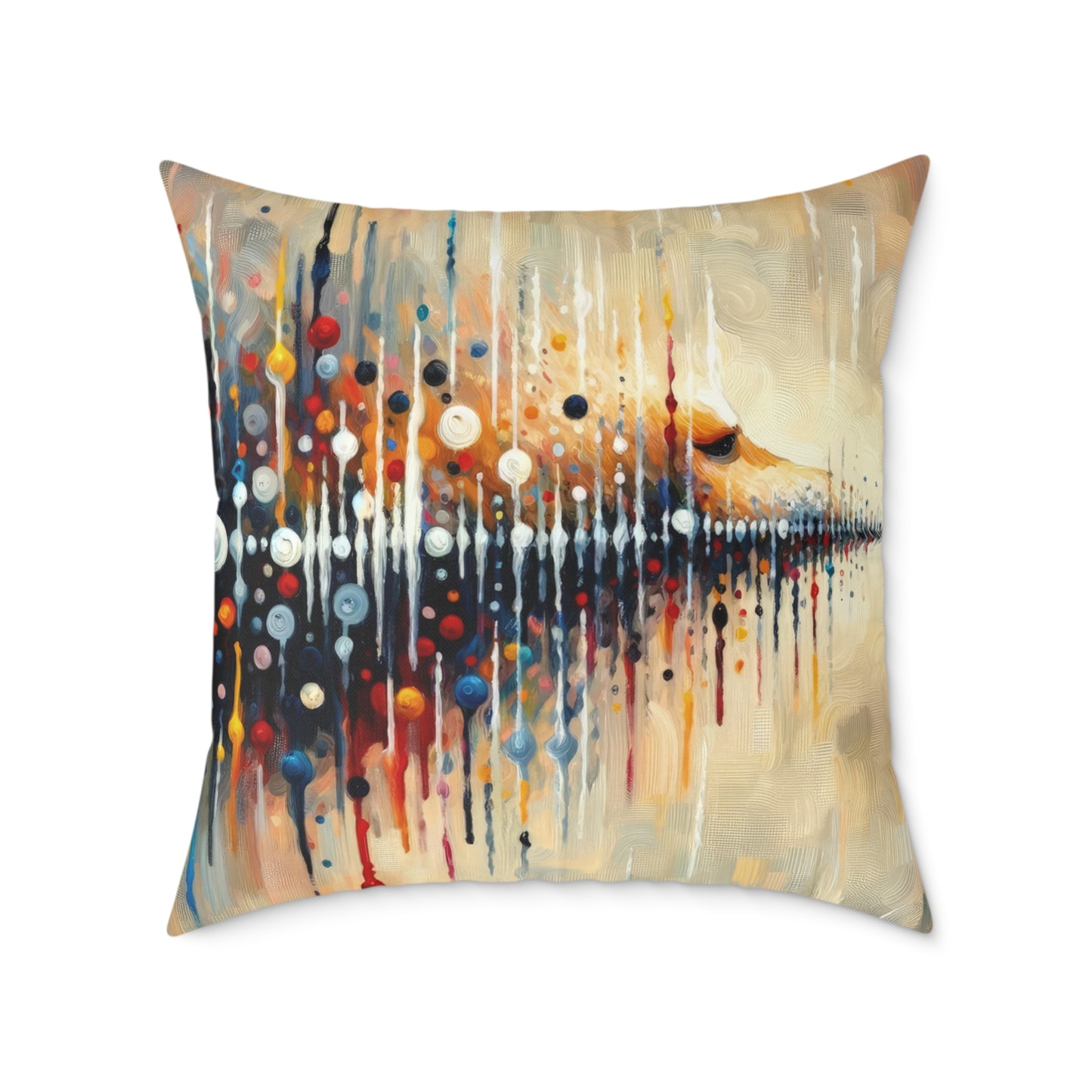 Distant Barking Echoes Spun Polyester Pillow