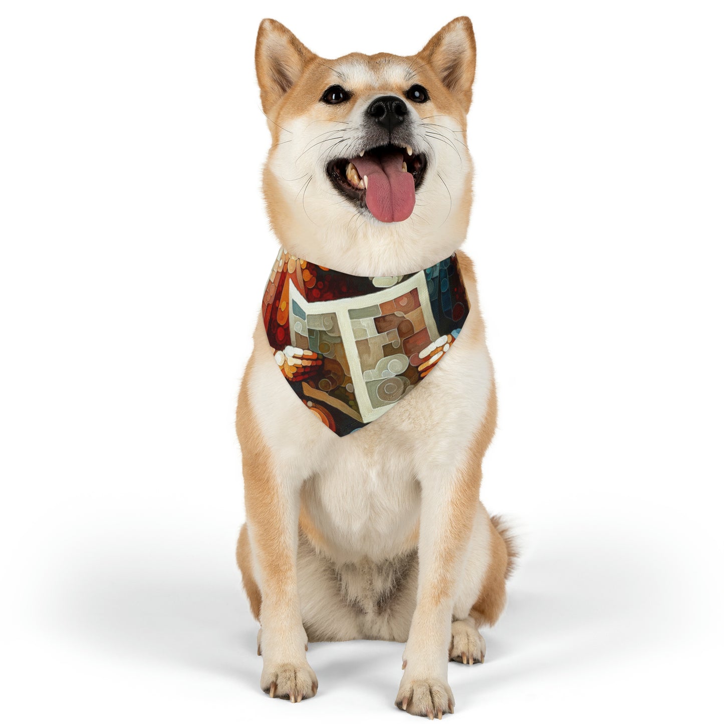 Elderly Unity Tachism Pet Bandana Collar