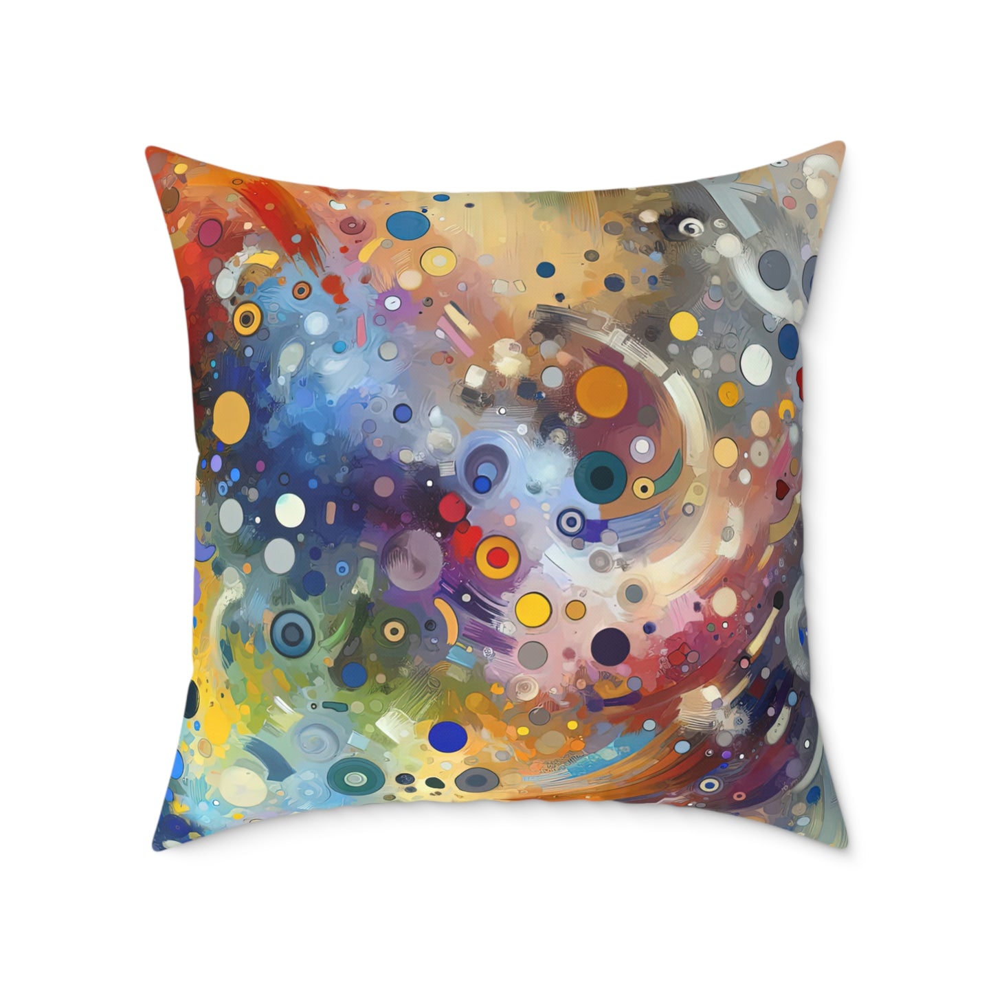 Humorous Unified Tachism Spun Polyester Pillow