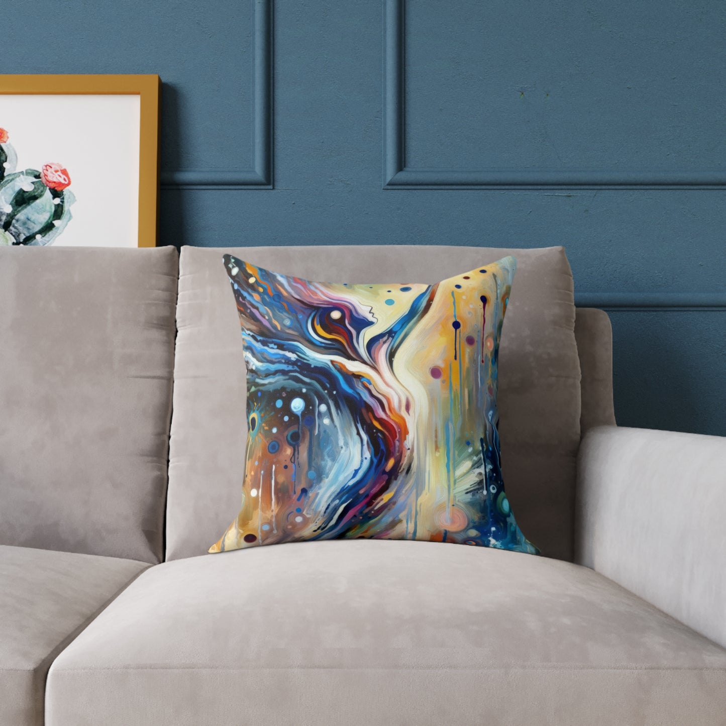 Journey Embrace Tachism Spun Polyester Pillow