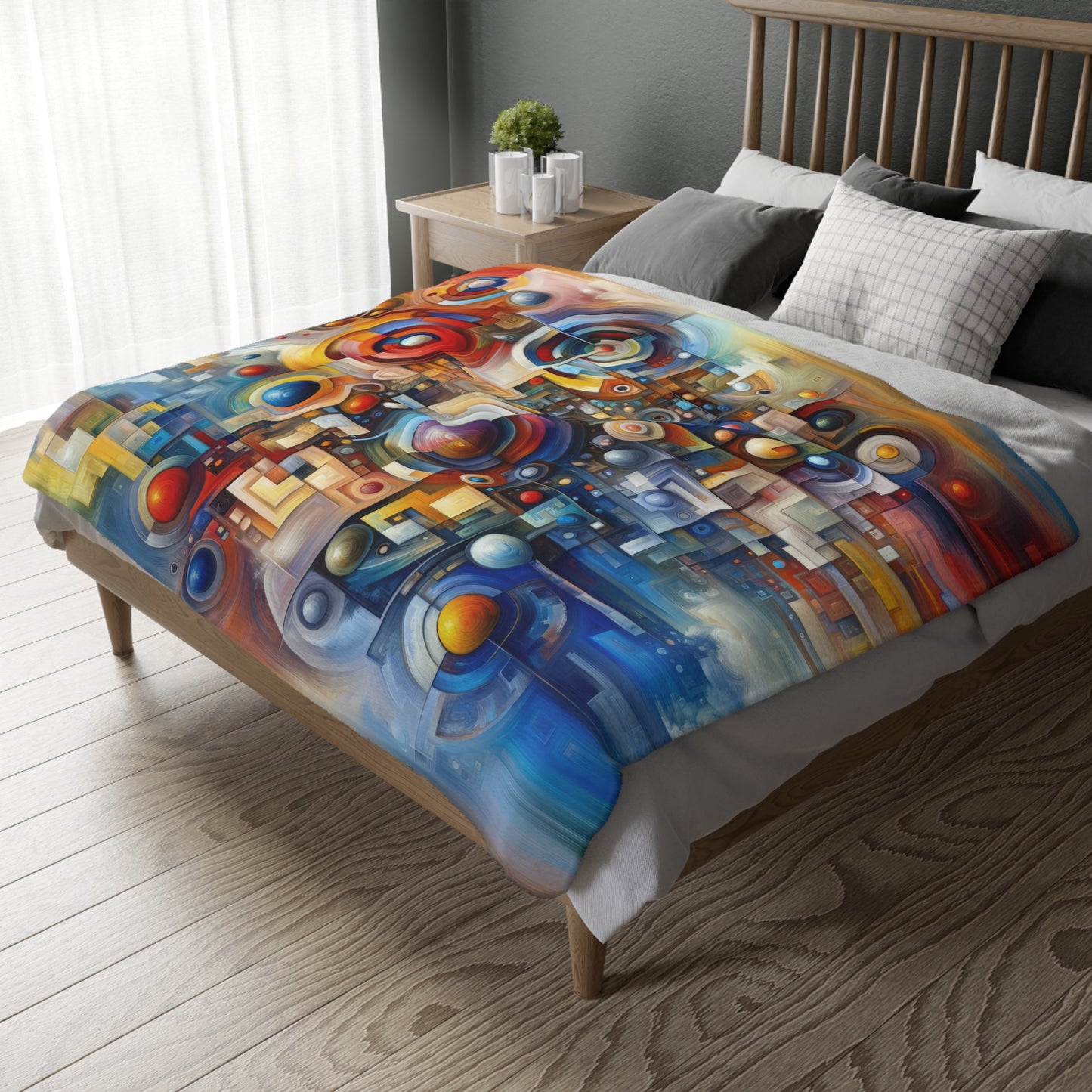 Coexistence Harmony Code Velveteen Microfiber Blanket (Two-sided print)