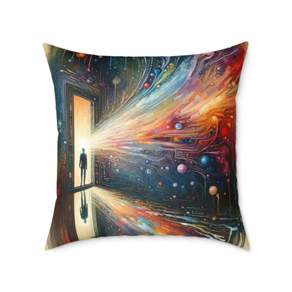 Mirror Wholeness Tachism Spun Polyester Pillow