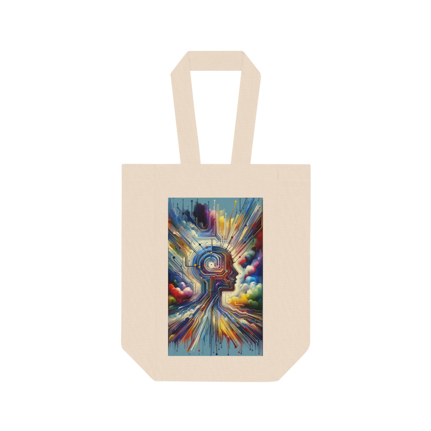 Supportive Digital Empathy Double Wine Tote Bag