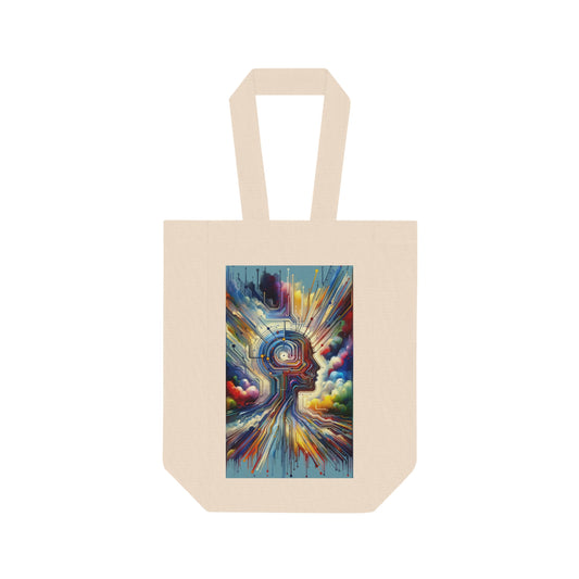 Supportive Digital Empathy Double Wine Tote Bag