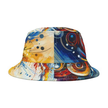 Harmonic Abstract Synergy Bucket Hat (AOP)