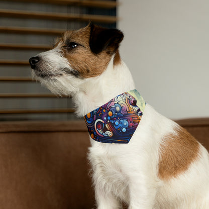 Digital Carving Abstract Pet Bandana Collar