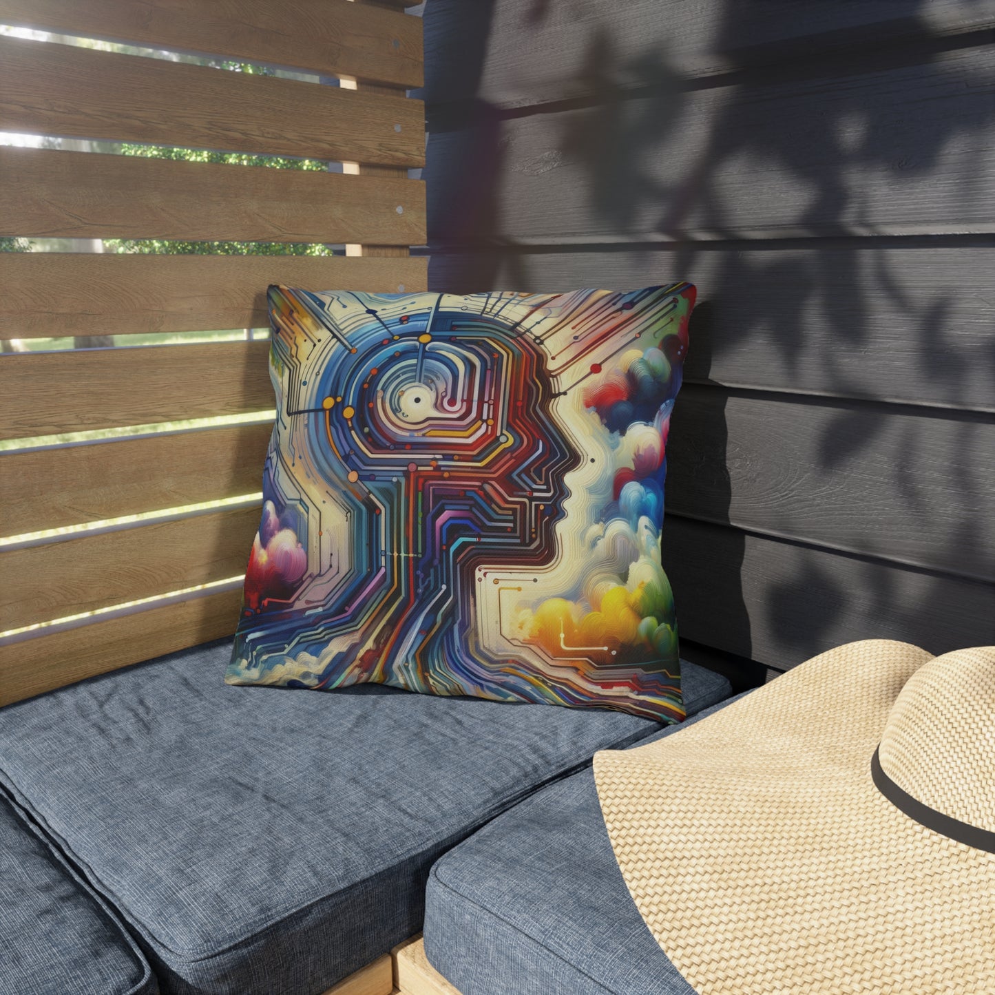 Supportive Digital Empathy Outdoor Pillows