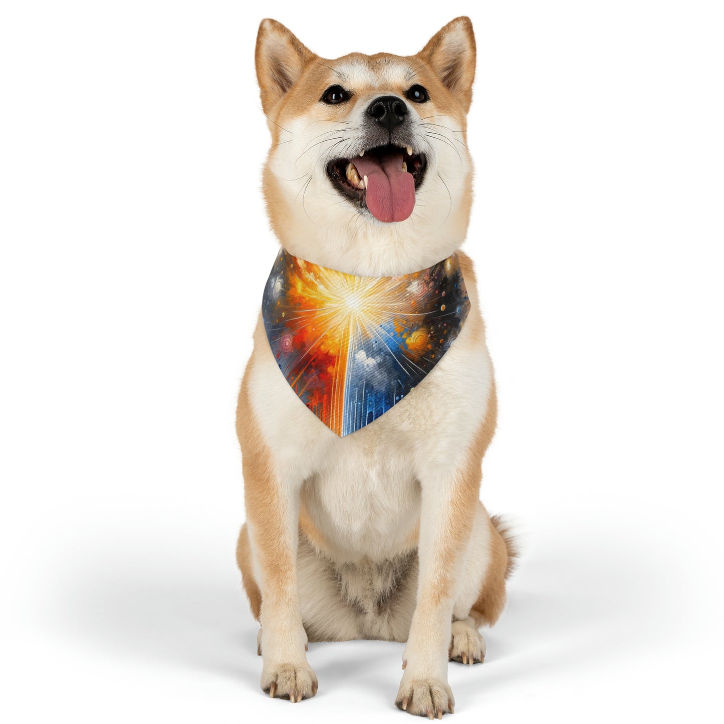 Luminous Abstract Tachism Pet Bandana Collar