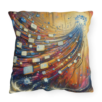 Digital Tapestry Weaving Outdoor Pillows