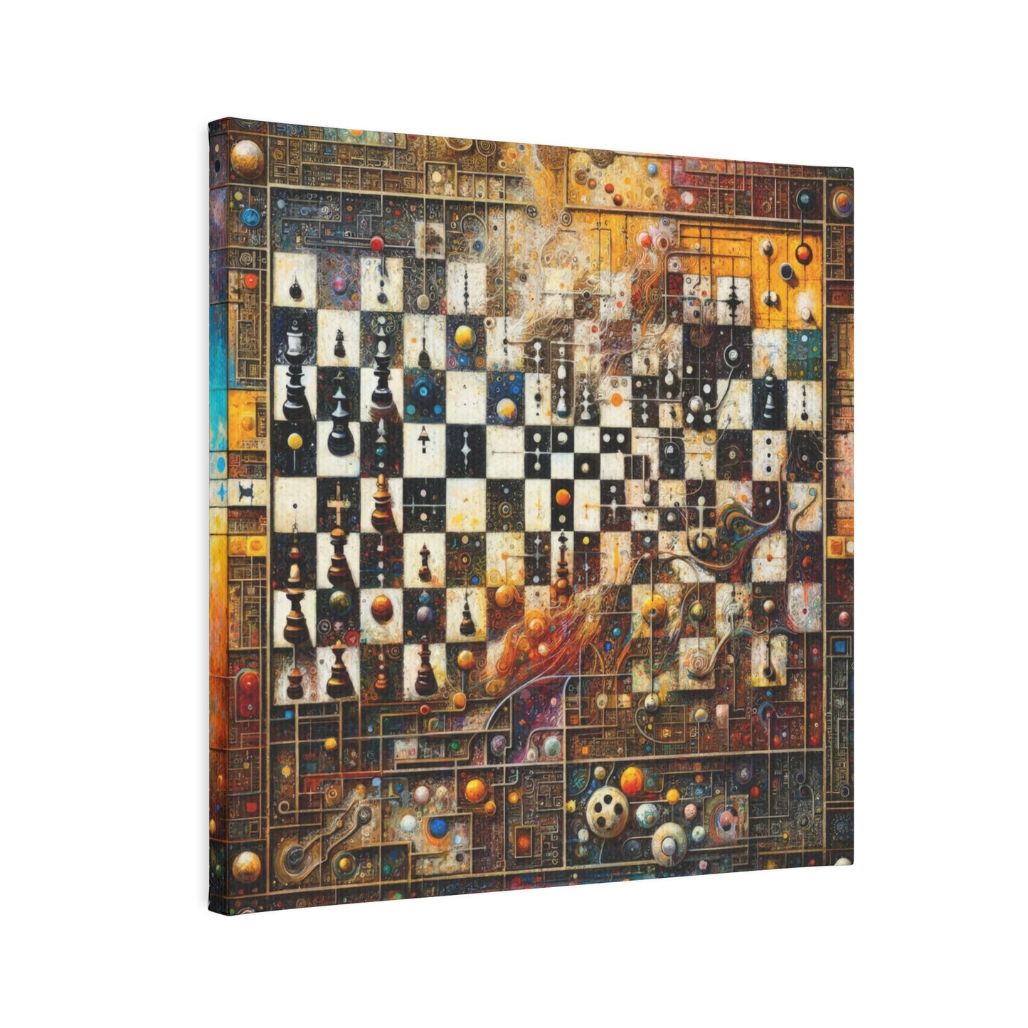 Cosmic Chess Integration Canvas Photo Tile