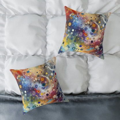 Humorous Unified Tachism Spun Polyester Pillow