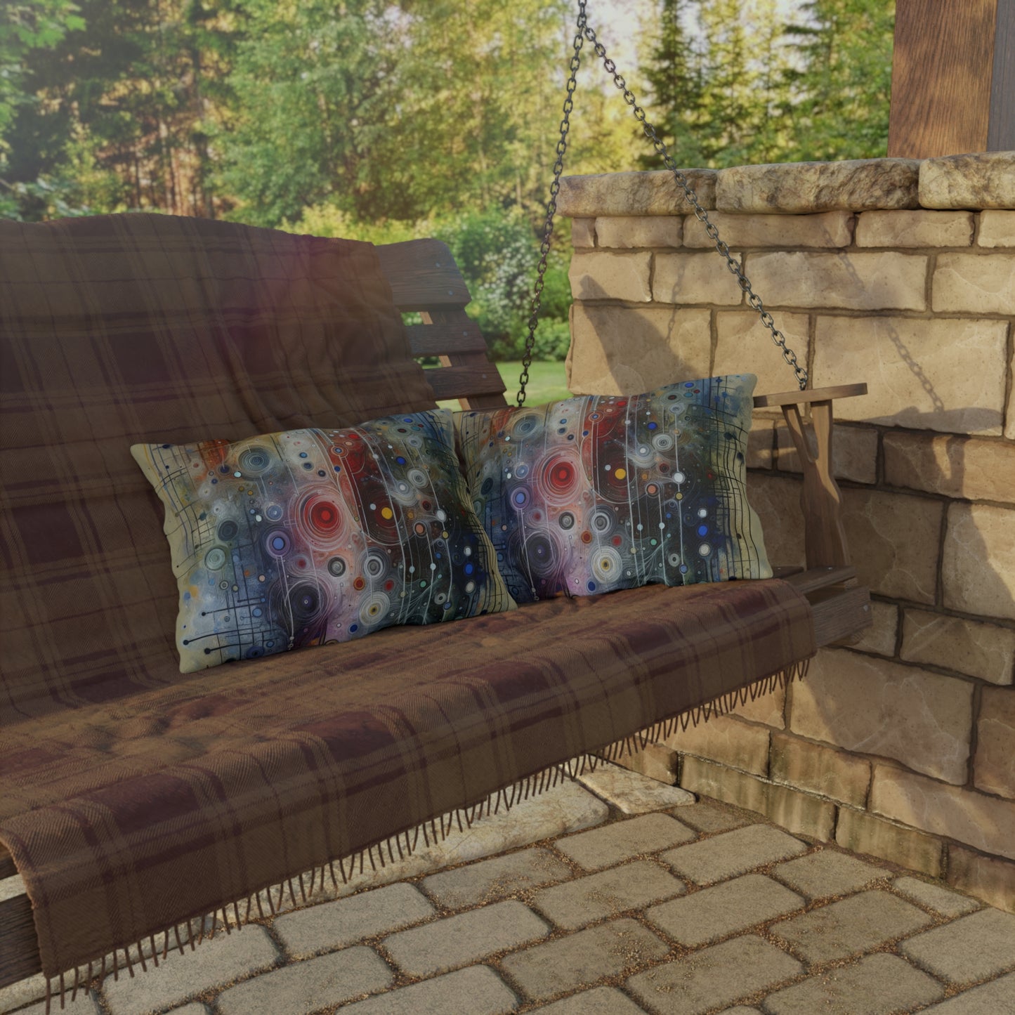 Awakenings Interconnectedness Tachism Outdoor Pillows