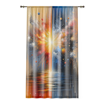 Luminous Abstract Tachism Window Curtain