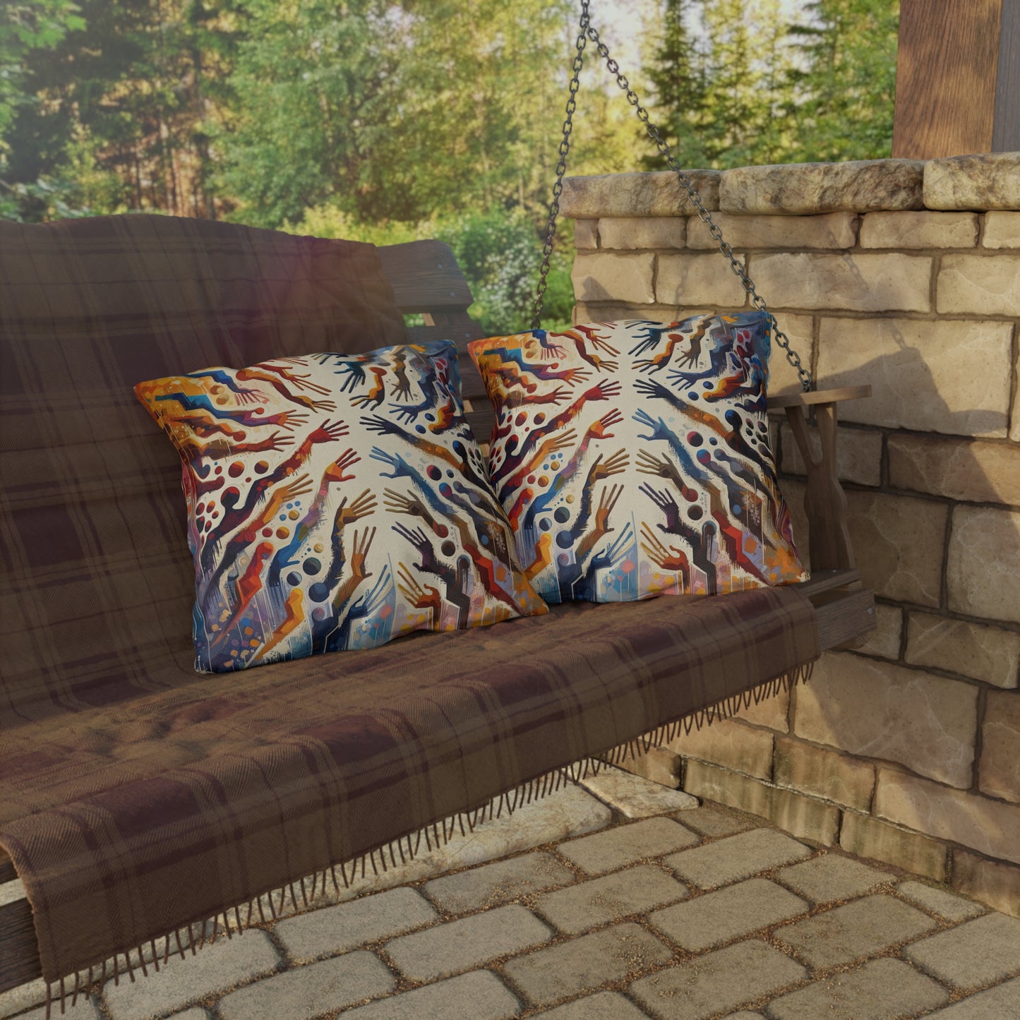 Architects Wisdom Tachism Outdoor Pillows