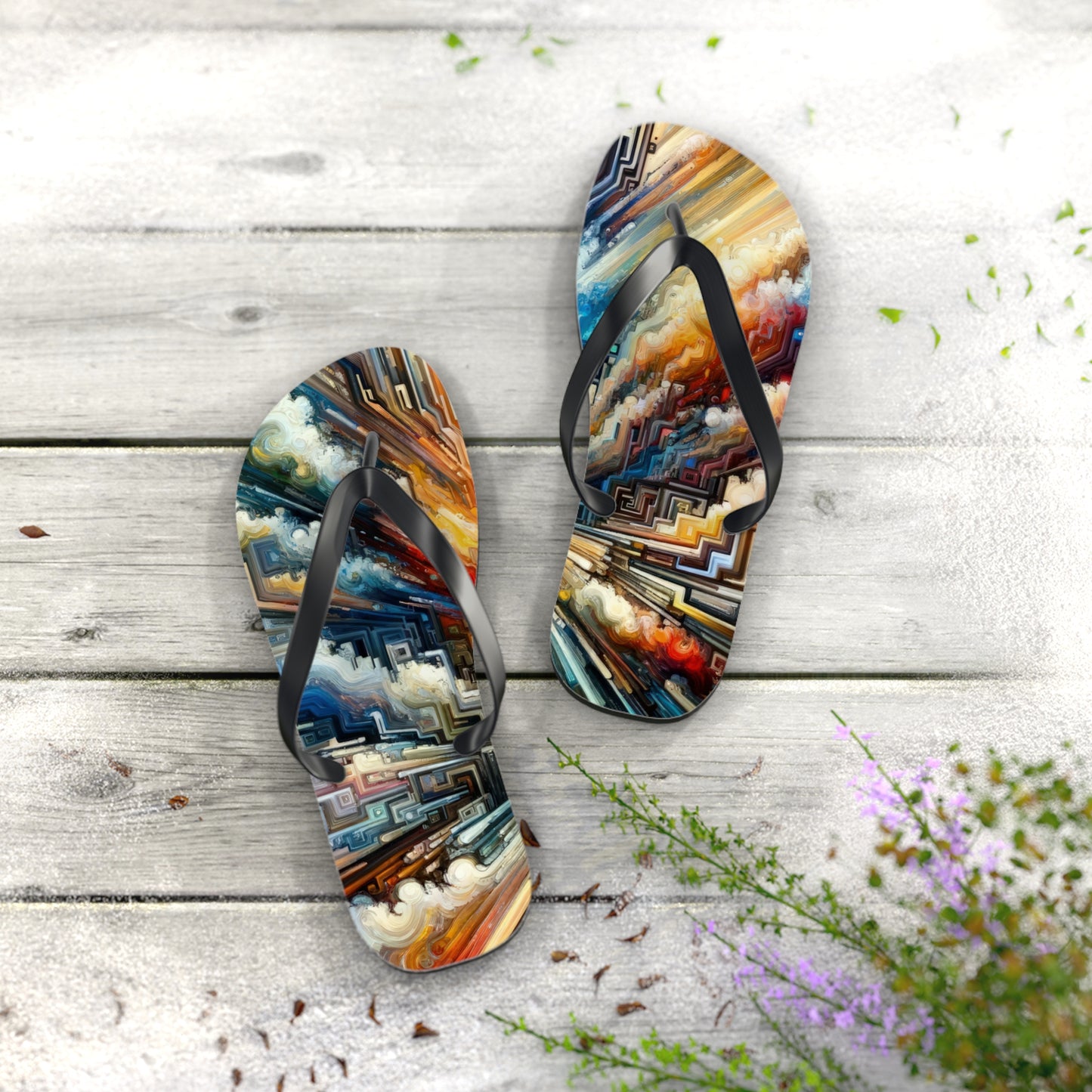 Transformative Tapestry Ascent Flip Flops